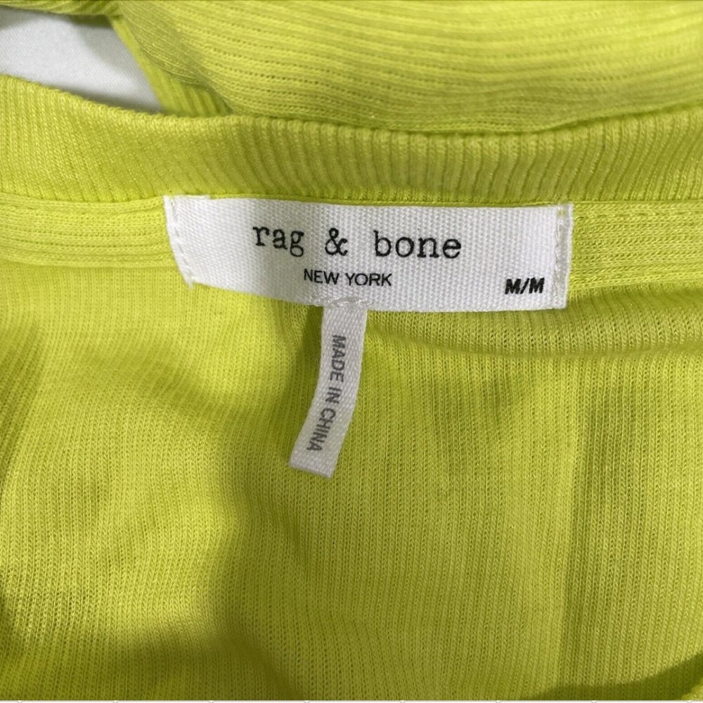 NWD $115 Rag & Bone The‎ Rib Slim Tee in Fresh Lime [ Medium ] #5326 - Picture 14 of 14